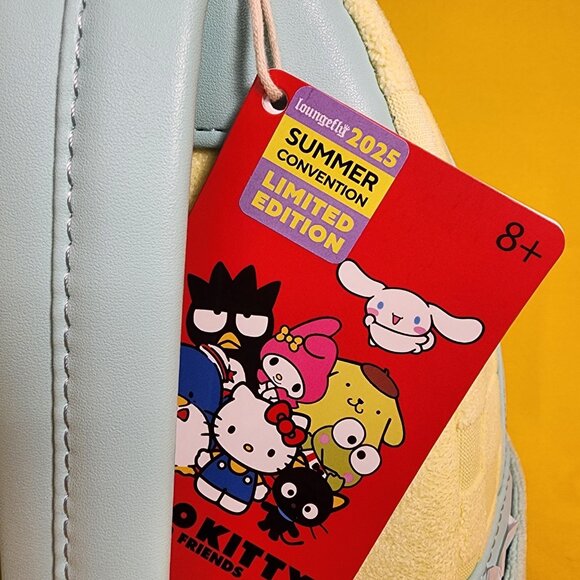 Loungefly SDCC LE Hello Kitty & Friends Color Block Terry Cloth Mini Backpack - Picture 6 of 12